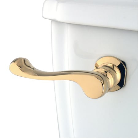 Kingston Brass French Toilet Tank Lever, Polished Brass KTFL2